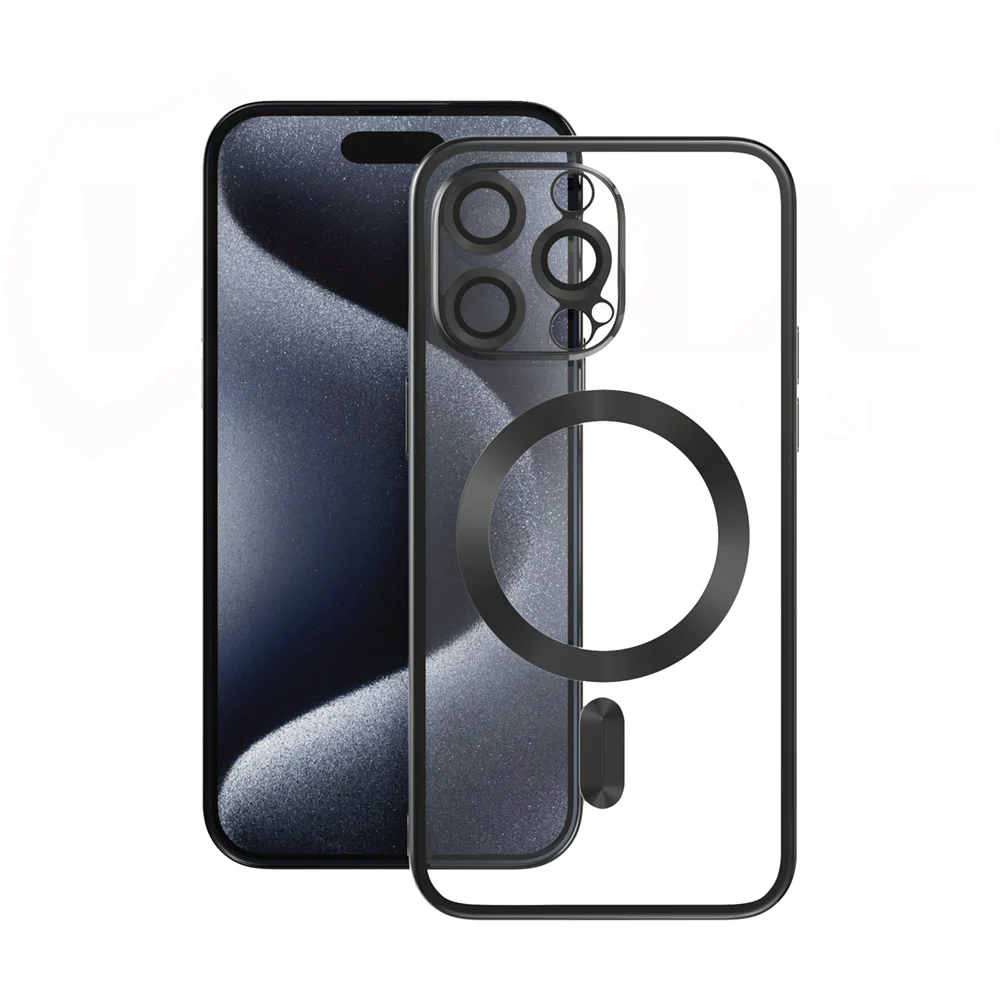 VMax - Electroplating Mag TPU Case for iPhone 15 Pro Max - Θήκη Προστασίας iPhone 15 Pro Max σε μαύρο χρώμα