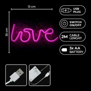 Forever Neon LED Light Love pink Bat - Image 5