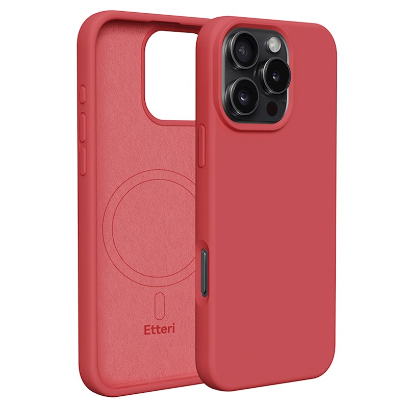 Etteri Silicone Mag case for iPhone 16 Pro Max Raspberry - Θήκη προστασίας iPhone 16 Pro Max Etteri Silicone Mag case for iPhone 16 Pro Max Raspberry - Θήκη προστασίας iPhone 16 Pro Max