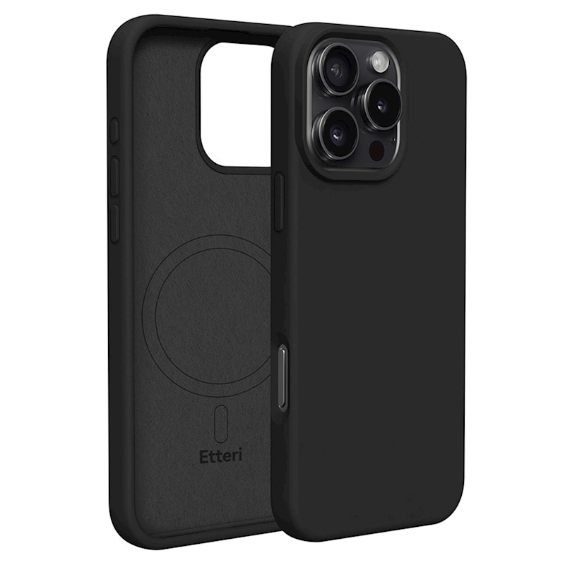 Etteri Silicone Mag case for iPhone 16 Pro Max - Θήκη προστασίας iPhone 16 Pro Max σε Μαύρο Χρώμα Etteri Silicone Mag case for iPhone 16 Pro Max - Θήκη προστασίας iPhone 16 Pro Max σε Μαύρο Χρώμα