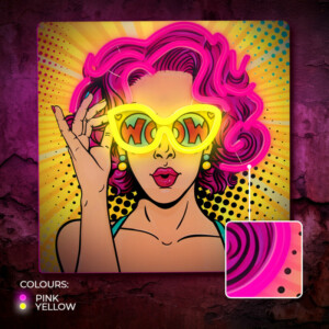 Forever Light Art LED Power Woman yellow-purple - Διακοσμητικό Φωτιστικό Neon σε Κιτρινο - Μωβ χρώμα - Image 3
