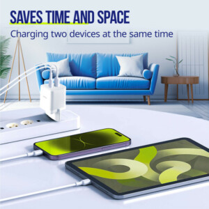 Φορτιστής τοίχου Allity GaN PD QC ATC-01-45WCC 2x USB-c 45W λευκός - Image 5