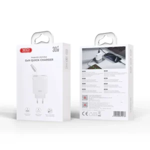 XO Wall Charger CE31 (1xUSB-A, 1x USB-C) 30W - Φορτιστής Ταχείας Φόρτισης Τοίχου Ταξιδίου με αναδιπλούμενο καλώδιο - Image 5