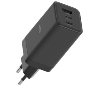 Φορτιστής τοίχου Allity GaN PD QC ATC-01-65WACC 2x USB-c 1x USB-a 65W μαύρος - Image 3