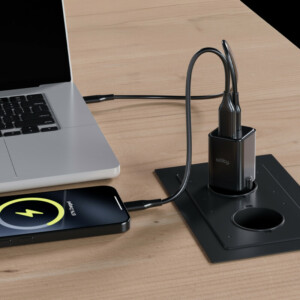 Φορτιστής τοίχου Allity GaN PD QC ATC-01-30WAC 1x USB-c 1x USB-a 30W μαύρος - Image 4