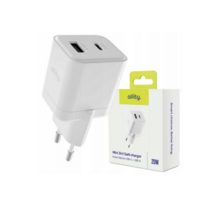 Φορτιστής τοίχου Allity GaN PD QC ATC-01-20WAC 1x USB-c 1x USB-a 20W λευκός - Image 2