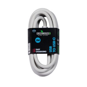 Καλώδιο φόρτισης και μεταφοράς δεδομένων GreenMouse – USB-A σε USB-C 2,0 m σε λευκό χρώμα - Braided - 46956804 - Image 3