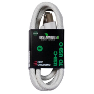 Καλώδιο φόρτισης και μεταφοράς δεδομένων GreenMouse – USB-C σε USB-C 1,0 m σε λευκό χρώμα - Braided - 46956805 - Image 3