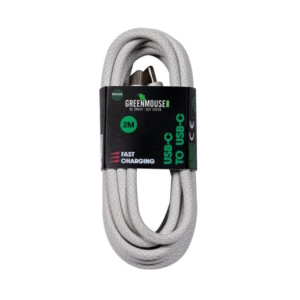 Καλώδιο φόρτισης και μεταφοράς δεδομένων GreenMouse – USB-C σε USB-C 2,0 m σε λευκό χρώμα - Braided - 46956806 - Image 3