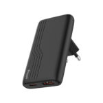 Allity Διπλός Φορτιστής GaN PD QC ATC- 02-65W AC 1x USB-C + 1x USB-A 65W Μαύρος