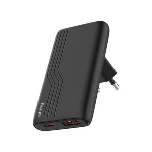 Allity Διπλός Φορτιστής GaN PD QC ATC- 02-65W AC 1x USB-C + 1x USB-A 65W Μαύρος
