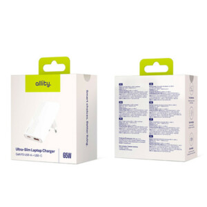 Allity Διπλός Φορτιστής GaN PD QC ATC- 02-65W AC 1x USB-C + 1x USB-A 65W Λευκός - Image 3