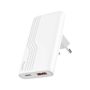Allity Διπλός Φορτιστής GaN PD QC ATC- 02-65W AC 1x USB-C + 1x USB-A 65W Λευκός - Image 2