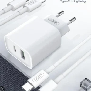 XO CE02A Φορτιστής Τοίχου 20W με Power Delivery & Quick Charge 3.0 – 2 Θύρες (USB-A & USB-C) + Καλώδιο USB-C σε USB-C - Image 5