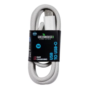 Καλώδιο φόρτισης και μεταφοράς δεδομένων GreenMouse – USB-C σε USB 1,0 m σε λευκό χρώμα - Braided - 46956803 - Image 3