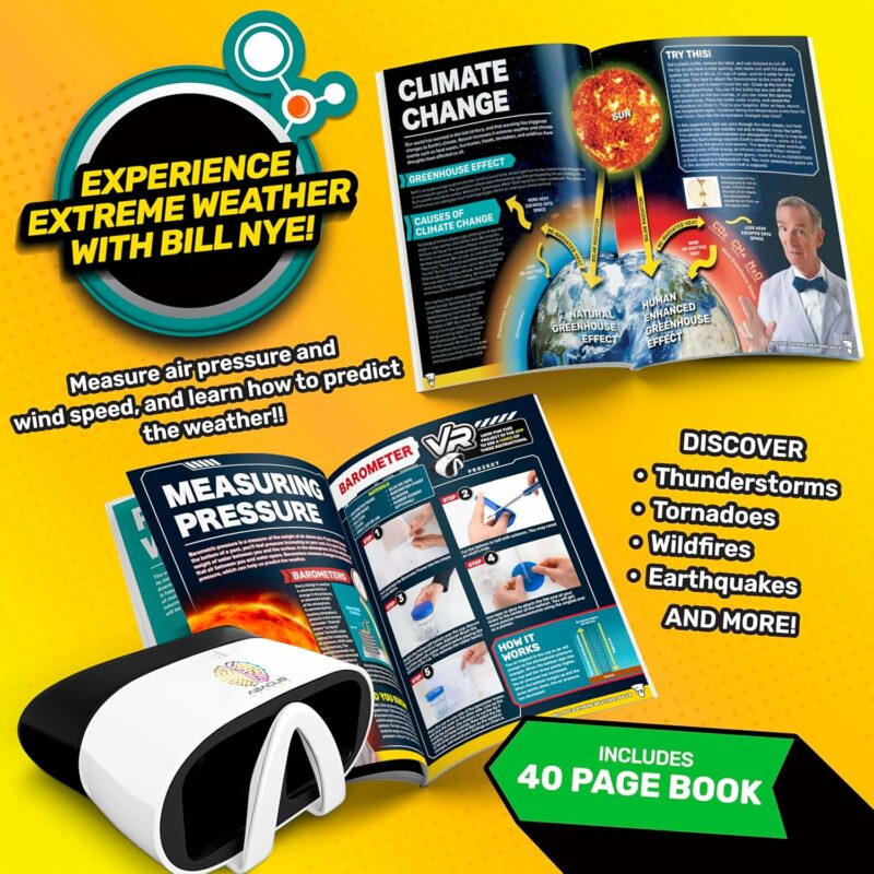 Abacus Brands Bill Nye's Weather Kit Xtreme Weather Lab VR Επιστημονικό σετ εικονικής πραγματικότητας – Πλήρης Αγγλική Έκδοση – Περιλαμβάνει Γυαλιά VR - Image 3