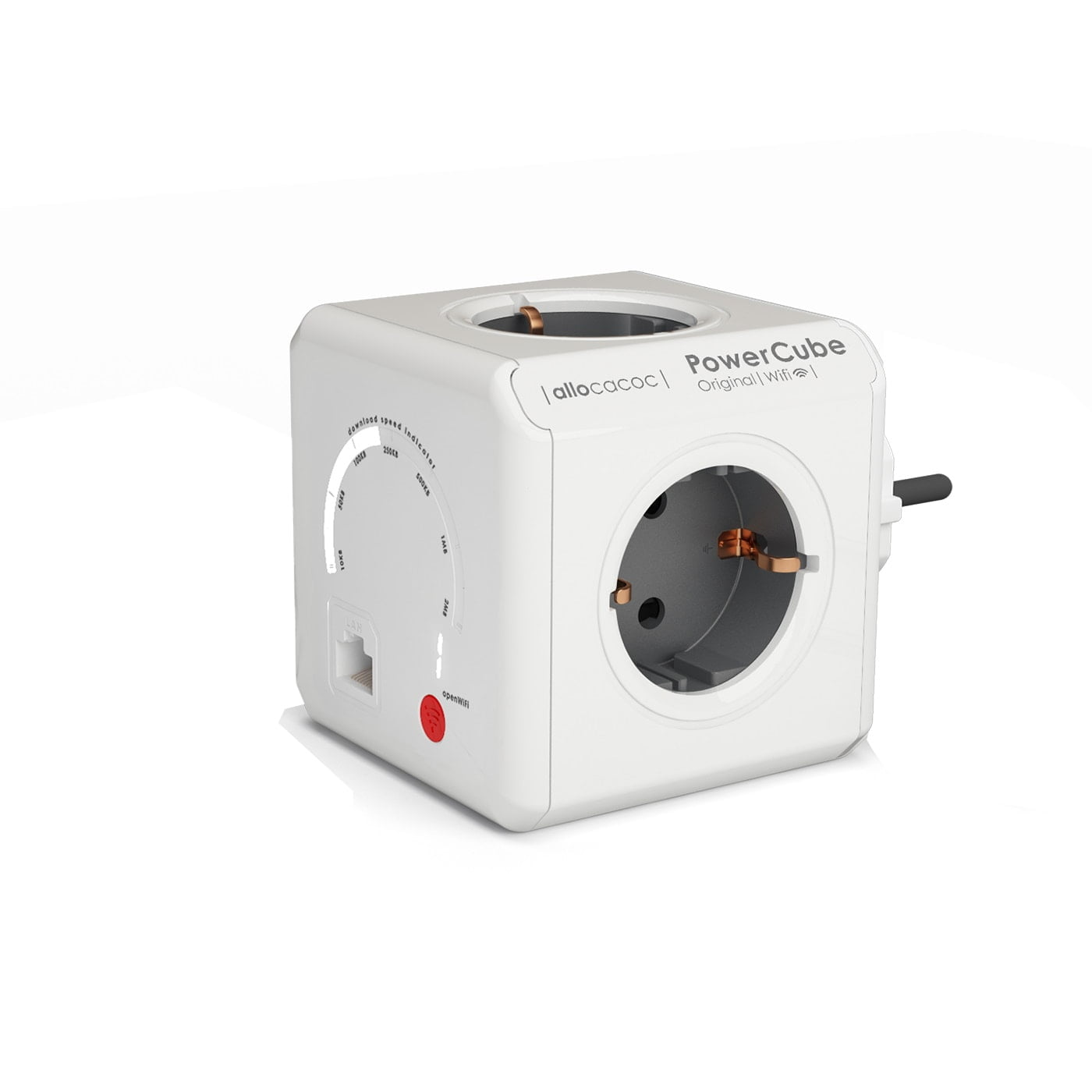Allocacoc® PowerCube |Original WiFi| Πολύπριζο 4 θέσεων - Γκρι - 9610/DEORWF Allocacoc® PowerCube |Original WiFi| Πολύπριζο 4 θέσεων - Γκρι - 9610/DEORWF