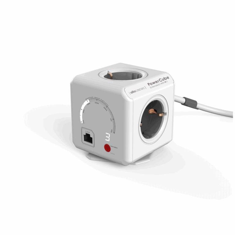 Allocacoc® PowerCube |Extended WiFi| Πολύπριζο 4 θέσεων - Γκρι - 9710/DEEXWF