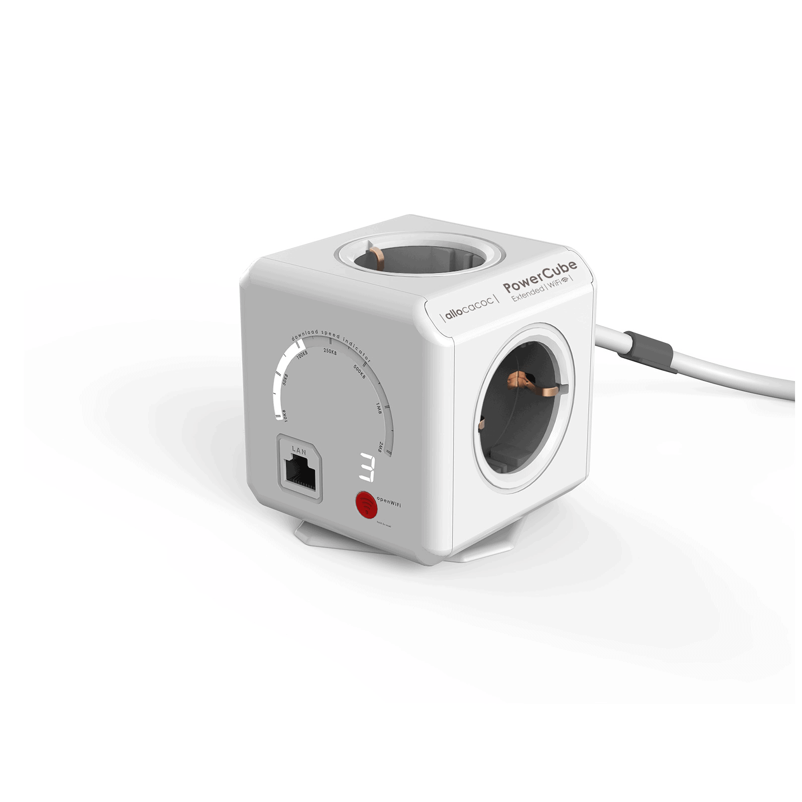 Allocacoc® PowerCube |Extended WiFi| Πολύπριζο 4 θέσεων - Γκρι - 9710/DEEXWF Allocacoc® PowerCube |Extended WiFi| Πολύπριζο 4 θέσεων - Γκρι - 9710/DEEXWF