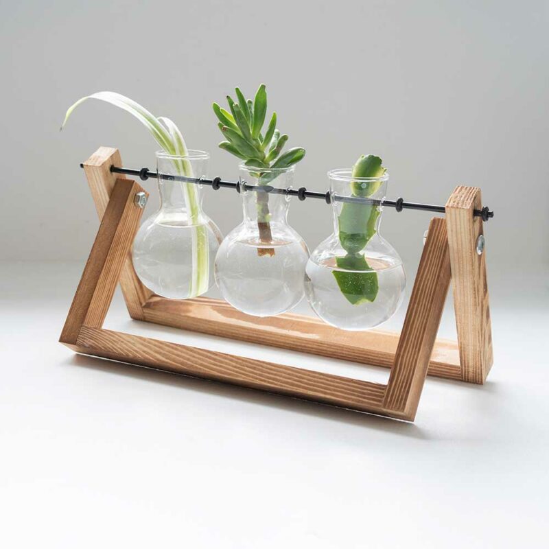 The Source - Home & Lifestyle - Propergator Vases - Ξυλινη βάση με βάζα για υδροπονική καλλιέργεια - Image 2