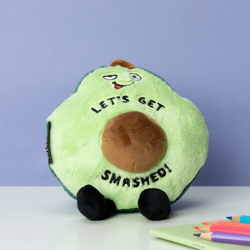 Punchkins Plush Χιουμοριστικό Λούτρινο Αβοκάντο – "Let's Get Smashed" - Image 3
