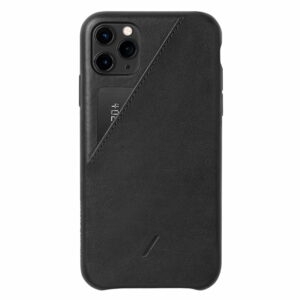 Native Union Clic Card Δερμάτινη Θήκη προστασίας για Apple iPhone 11 Pro Max με υποδοχή για κάρτες – μαύρη