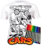Splat Planet Πλενόμενο T-Shirt Ζωγραφικής "Cars" με Μαρκαδόρους (5-6 Ετών) - Image 3