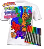 Splat Planet Πλενόμενο T-Shirt Ζωγραφικής "Dinosaurs" με Μαρκαδόρους (5-6 Ετών) - Image 4