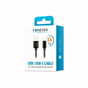 Forever - USB to USB-C Cable 3A 1m - Black - Image 3