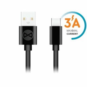Forever - USB to USB-C Cable 3A 1m - Black - Image 2