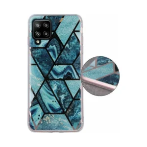 Geometric Marmur Case for Samsung Galaxy A42 5G dark blue - Image 2