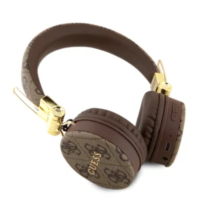 Guess "4G Logo" Over Ear Bluetooth Headphones Ακουστικά Over Ear από δερματίνη με μεταλλικό Logo (Brown – GUBH704GEMW) - Image 3