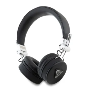 Guess Grained Triangle Logo Classic Round Shape Bluetooth ENC Headphones (Black - GUBH70PGTSPSK)