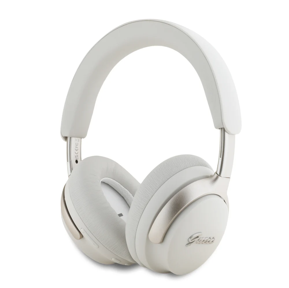 Guess Metal Script Logo Bluetooth ANC/ENC Headphones (Beige - GUBHC22PSFCSME) Guess Metal Script Logo Bluetooth ANC/ENC Headphones (Beige - GUBHC22PSFCSME)