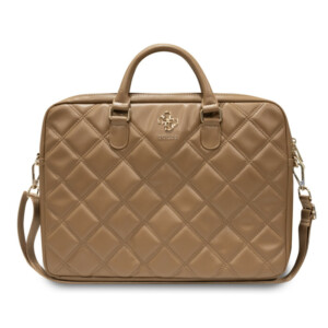 Guess - Quilted 4G Τσάντα κατάλληλη για laptop 16" – Brown