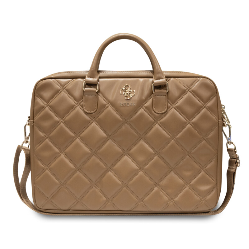 Guess - Quilted 4G Τσάντα κατάλληλη για laptop 16" – Brown Guess - Quilted 4G Τσάντα κατάλληλη για laptop 16" – Brown