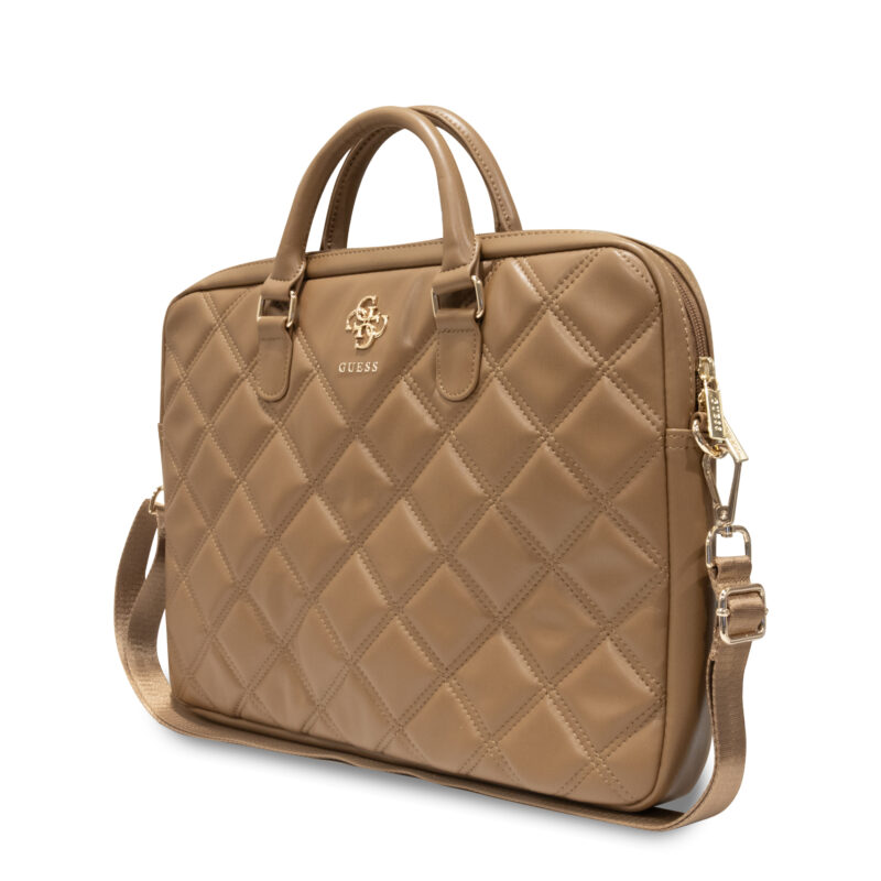 Guess - Quilted 4G Τσάντα κατάλληλη για laptop 16" – Brown - Image 4