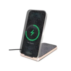 Guess “4G Logo Collection” Magnetic Desk Charger Αναδιπλούμενος Οικιακός Μαγνητικός ταχυφορτιστής ισχύος 15W σε χρώμα γκρι (GUDCFAL4PEGK) - Image 3