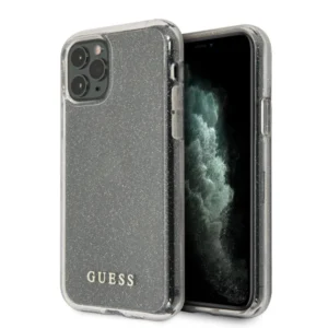Guess "Glitter Collection" Θήκη προστασίας από σιλικόνη – iPhone 11 Pro Max (Clear/Glitter Silver) - Image 2