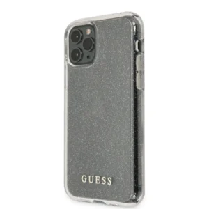 Guess "Glitter Collection" Θήκη προστασίας από σιλικόνη – iPhone 11 Pro Max (Clear/Glitter Silver) - Image 3