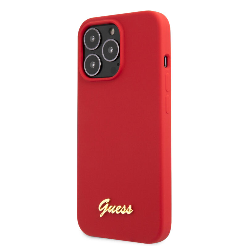 Guess “Vintage Script Gold Logo Collection” Σκληρή Θήκη προστασίας από σιλικόνη – Apple iPhone 13 Pro (Κόκκινη) - Image 3
