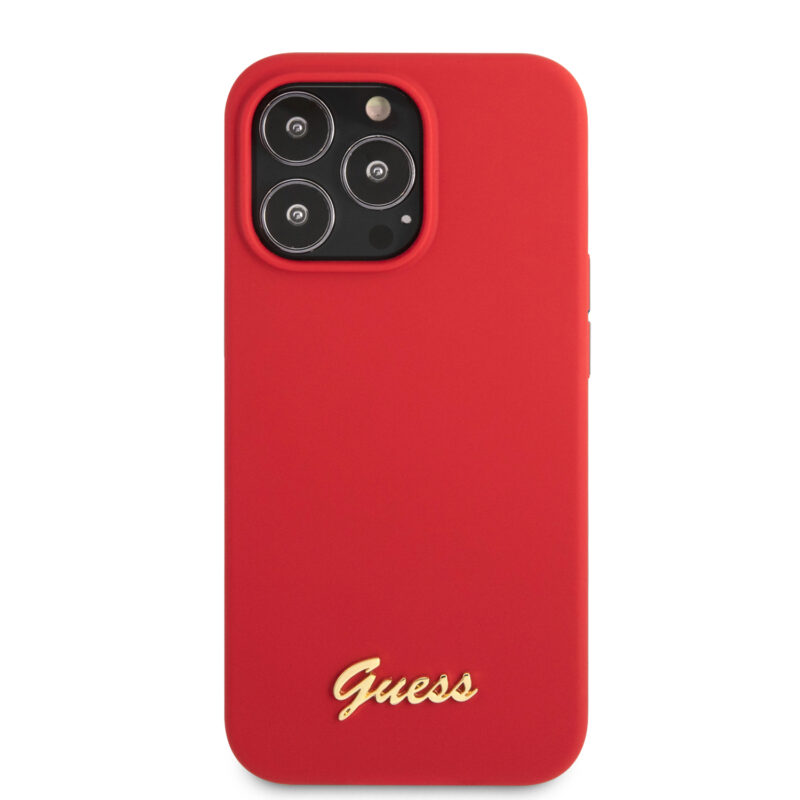 Guess “Vintage Script Gold Logo Collection” Σκληρή Θήκη προστασίας από σιλικόνη – Apple iPhone 13 Pro (Κόκκινη) - Image 4
