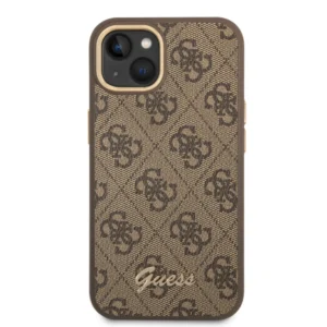 Guess “4G Logo Collection” Script Metal Logo Θήκη προστασίας από δερματίνη – iPhone 14 Plus (Καφέ) - Image 4