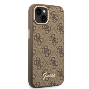 Guess “4G Logo Collection” Script Metal Logo Θήκη προστασίας από δερματίνη – iPhone 14 Plus (Καφέ) - Image 3