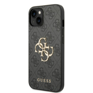 Guess "4G Logo Collection" Hard Case PU Leather Θήκη προστασίας από δερματίνη – iPhone 14 (Γκρι) - Image 3