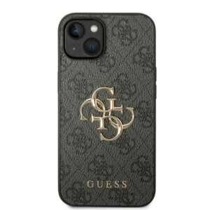 Guess "4G Logo Collection" Hard Case PU Leather Θήκη προστασίας από δερματίνη – iPhone 14 (Γκρι) - Image 4