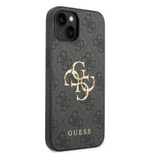 Guess "4G Logo Collection" Hard Case PU Leather Θήκη προστασίας από δερματίνη – iPhone 14 (Γκρι) - Image 5