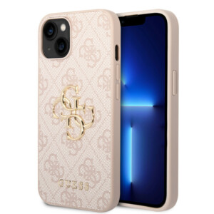 Guess - PU 4G Metal Logo Θήκη για iPhone 14 – Pink