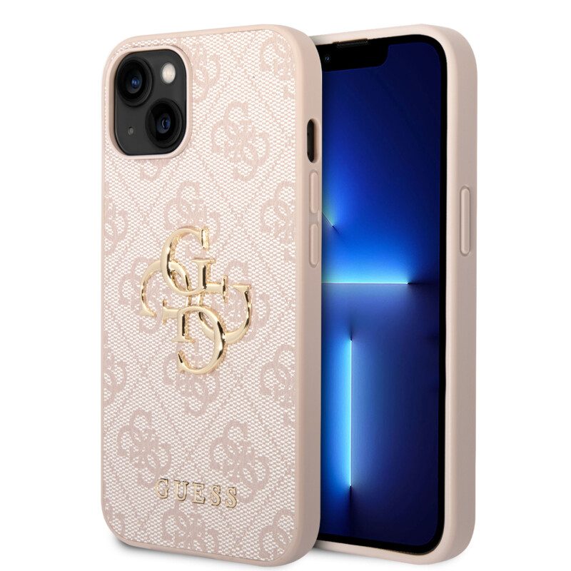 Guess - PU 4G Metal Logo Θήκη για iPhone 14 – Pink Guess - PU 4G Metal Logo Θήκη για iPhone 14 – Pink