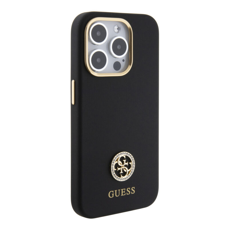 Guess "4G Strass Logo Collection" Case Θήκη προστασίας από σιλικόνη – iPhone 15 Pro (Black – GUHCP15LM4DGPK) - Image 5